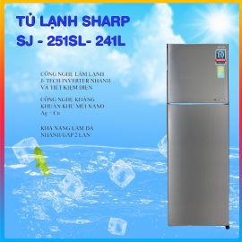 Tủ lạnh Sharp 241 lít Inverter SJ-X251E-SL