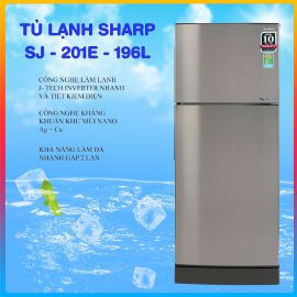 Tủ lạnh Sharp Inverter 196 lít SJ-X201E-SL 