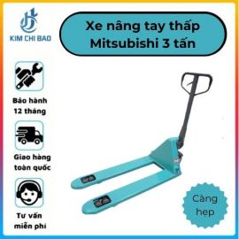 Xe nâng tay thấp mitsubishi tải trọng 3000kg càng hẹp
