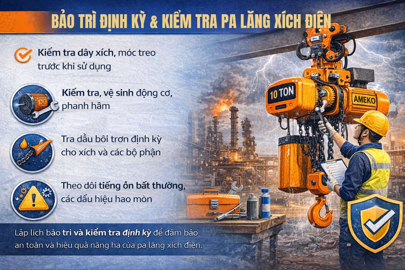 Những Thách Thức Và Cách Giải Quyết Khi Sử Dụng Pa Lăng Xích Điện Trong Các Dự Án Lớn Thách thức 1: