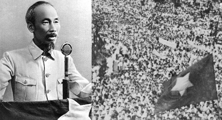 Chủ tịch Hồ Chí Minh đọc tuyên ngôn độc lập