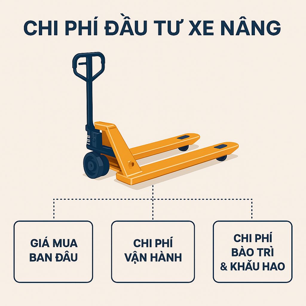 Chi phí đầu tư xe nâng Tính toán tổng chi phí sở hữu hiệu quả