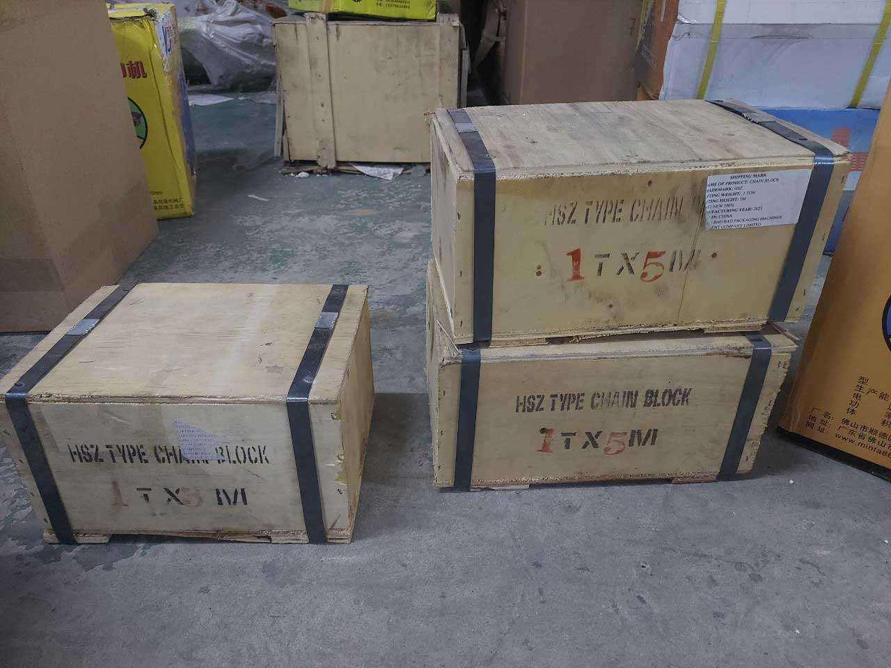 Xuất hàng pa lăng xích kéo tay HSZ cho khách ở Cẩm Phả, Quảng Ninh