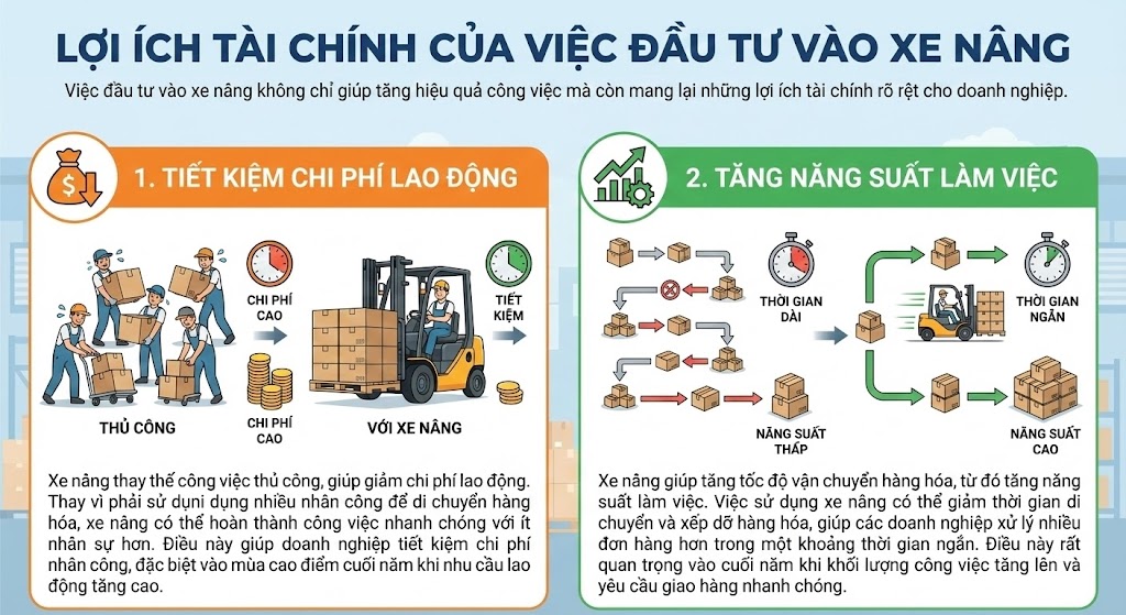 Lợi Ích Tài Chính Của Việc Đầu Tư Vào Xe Nâng