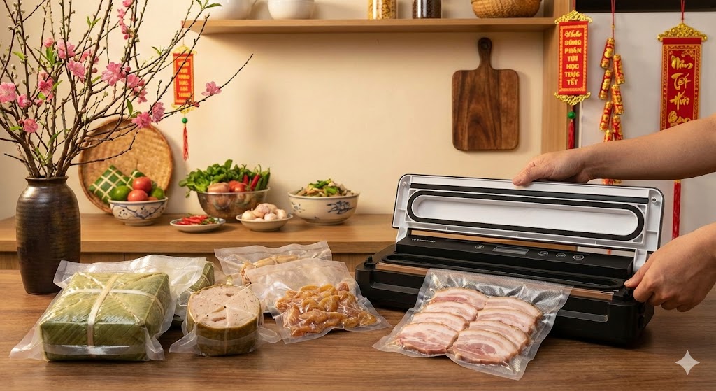 10 Mẹo Bảo Quản Thực Phẩm Ngon Lâu Dịp Tết Với Máy Hút Chân Không