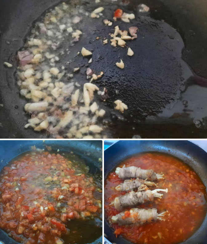 Nấu thịt bò sốt cà chua