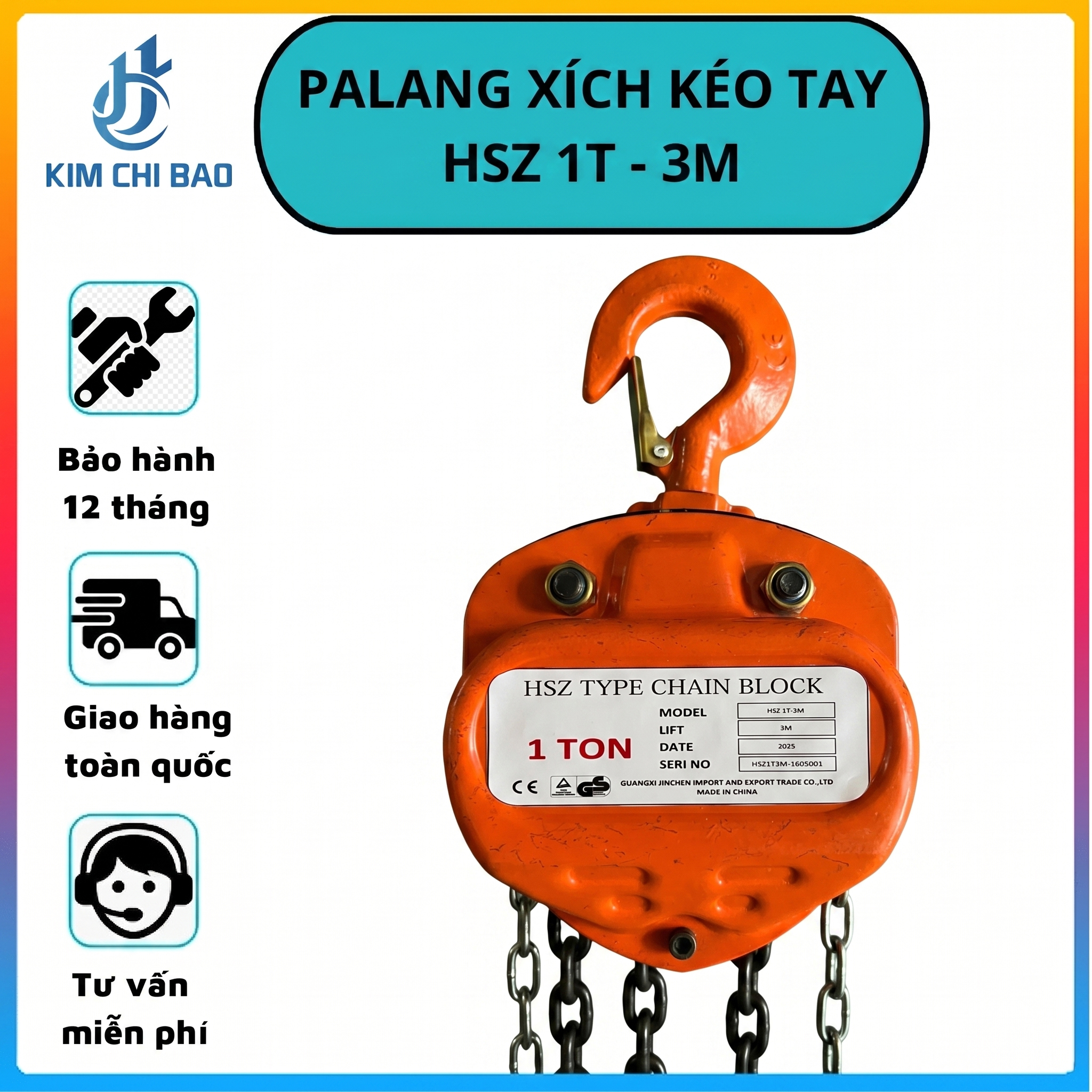 Palang kéo tay HSZ 1T- 3M
