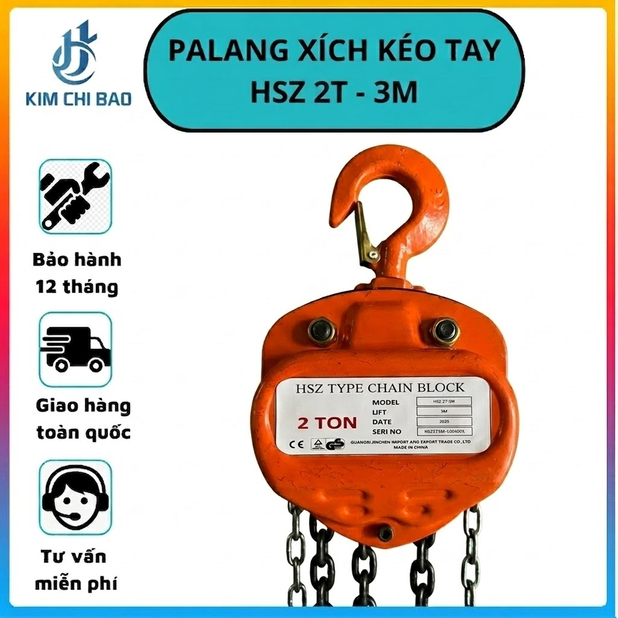 Palang kéo tay HSZ 2T-3M