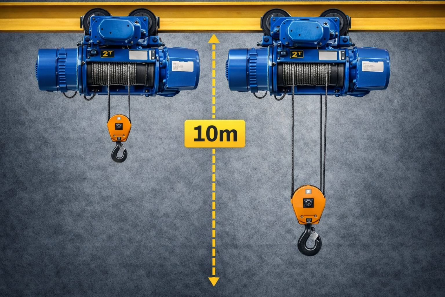 Pa Lăng Cáp Điện với chiều dài cáp phù hợp cho các công việc nâng hạ