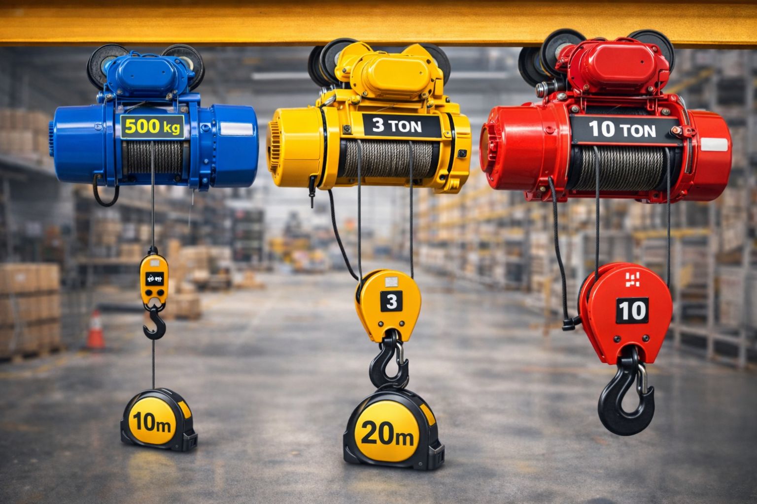 Pa Lăng Cáp Điện với công suất từ 500kg đến 5 tấn