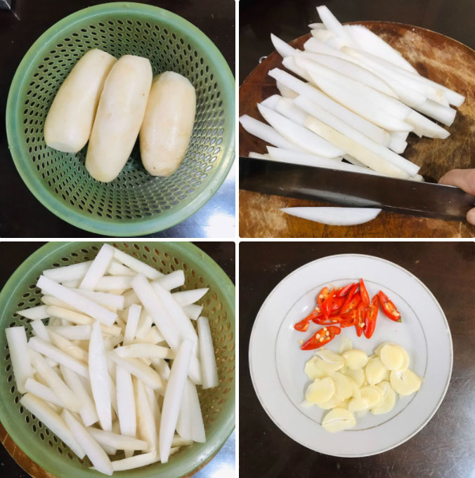 Cách làm củ cải muối chua ngọt ăn kèm đồ chiên ngon