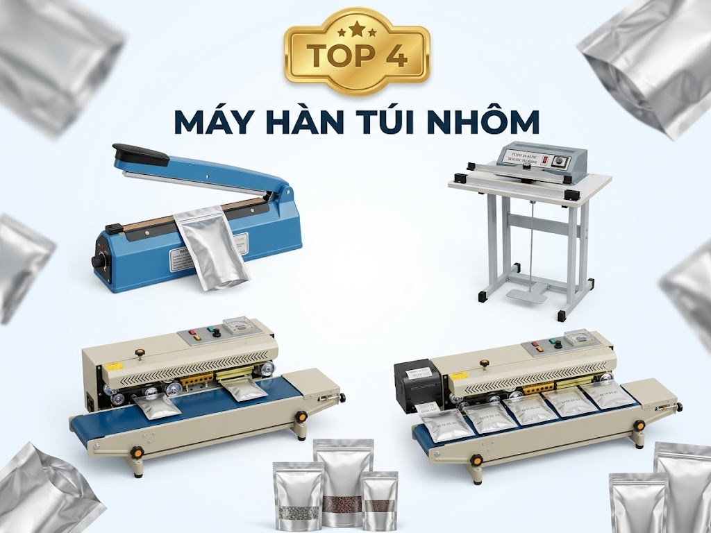 TOP 4 Máy hàn miệng túi nhôm TỐT NHẤT hiện nay: Bí quyết ép kín, bảo quản dài lâu